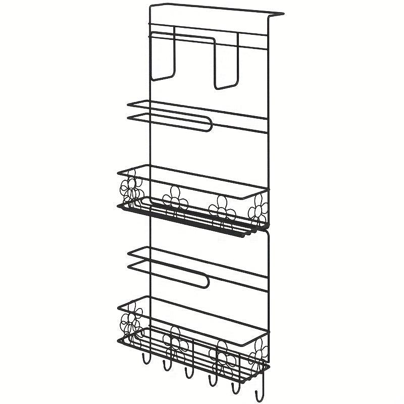 4 Tier Refrigerator Storage Rack Side Hanging Organizer Fridge Spice Rack