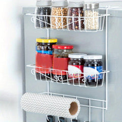 4 Tier Refrigerator Storage Rack Side Hanging Organizer Fridge Spice Rack
