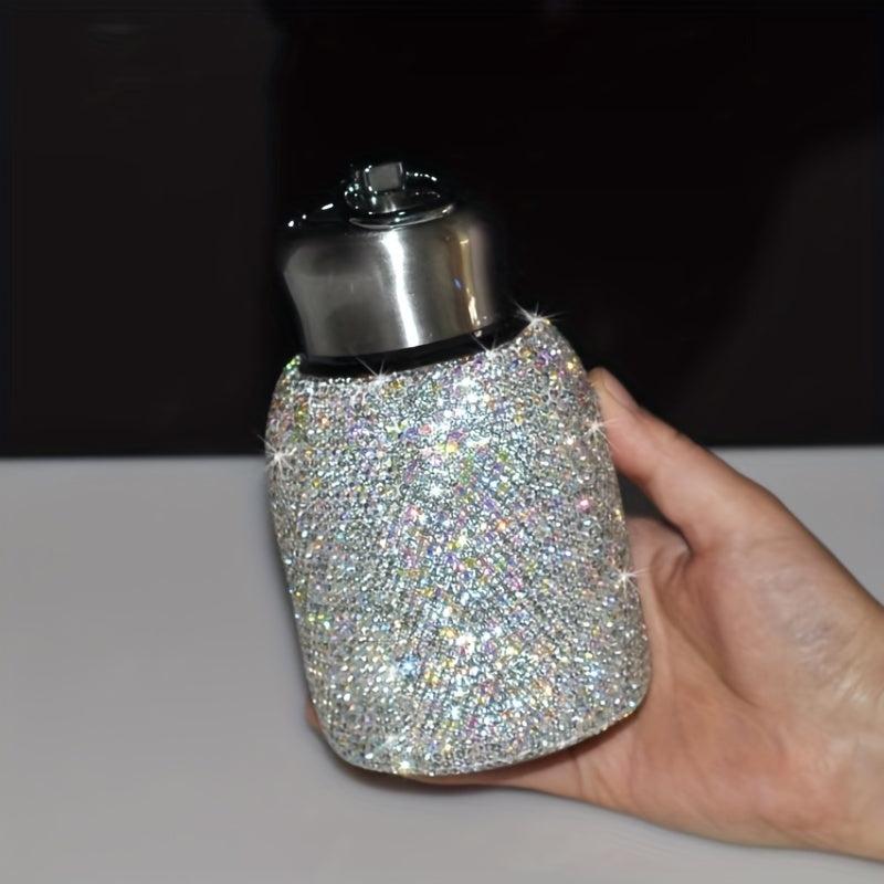 Glitter Tumbler 201ml Stainless Steel Water Bottle with Rhinestone