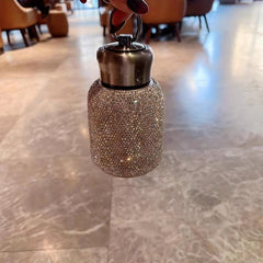 Glitter Tumbler 201ml Stainless Steel Water Bottle with Rhinestone