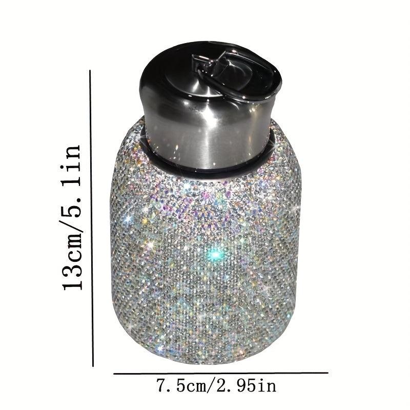 Glitter Tumbler 201ml Stainless Steel Water Bottle with Rhinestone