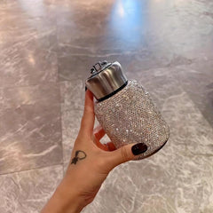 Glitter Tumbler 201ml Stainless Steel Water Bottle with Rhinestone