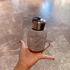 Glitter Tumbler 201ml Stainless Steel Water Bottle with Rhinestone