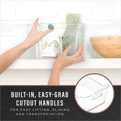 Plastic Storage Bin Cutlery Organizer for Home and Kitchen