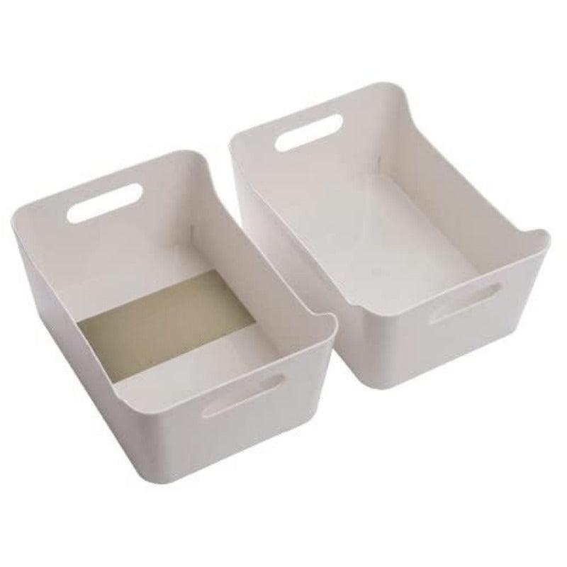 Plastic Storage Bin Cutlery Organizer for Home and Kitchen