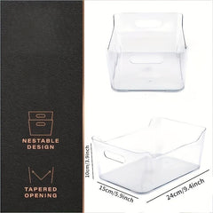 Plastic Storage Bin Cutlery Organizer for Home and Kitchen
