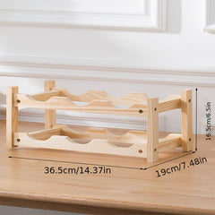 Grided Wine Rack for Cabinet Decor Storage Display