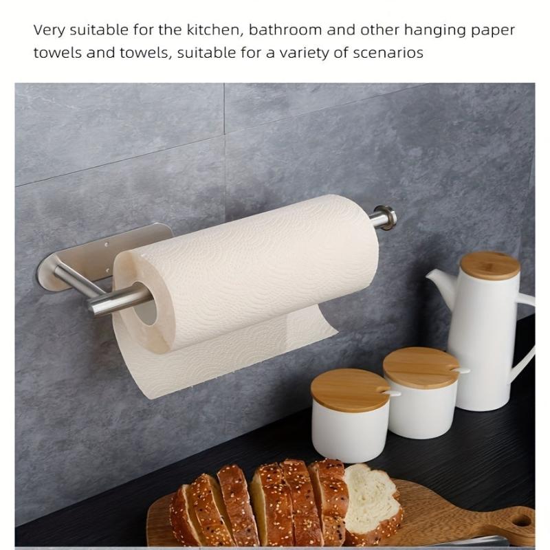 Stainless Steel Paper Towel Holder Wall Mounted Kitchen Storage