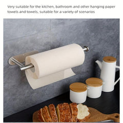 Stainless Steel Paper Towel Holder Wall Mounted Kitchen Storage