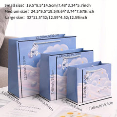Horizontal Cartoon Astronaut Planet Gift Bag for Children's Birthday