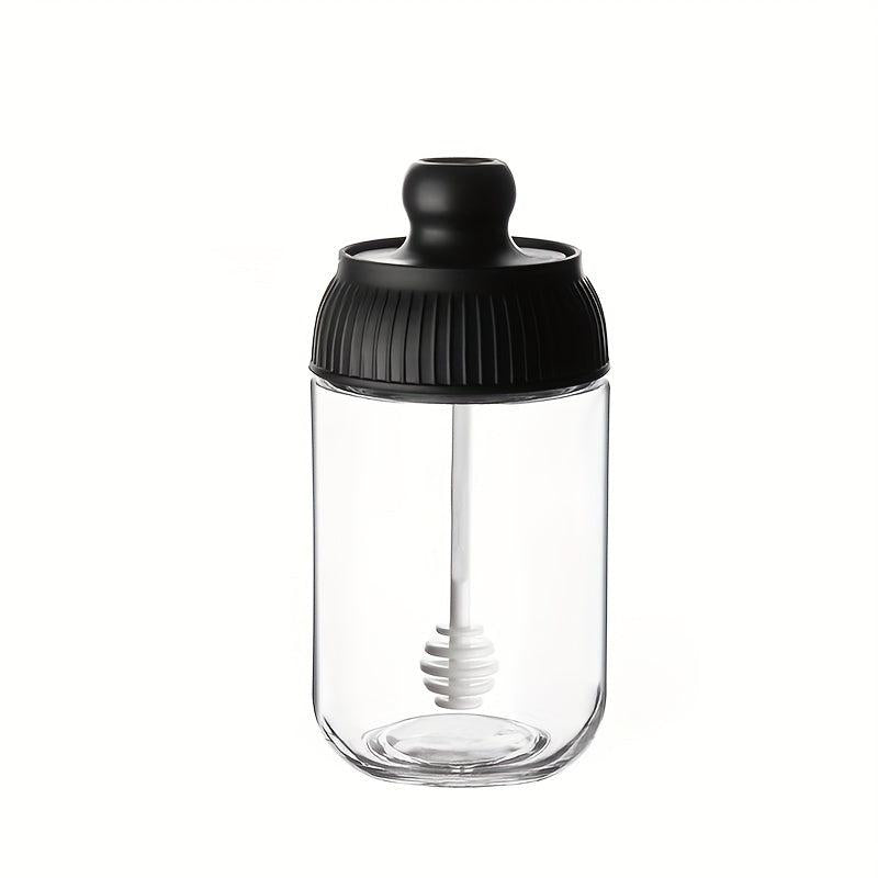 Glass Seasoning Box With Spoon Lid Honey Bottle All in One Kitchen Supplies