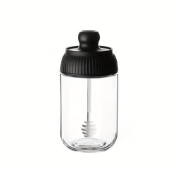 Glass Seasoning Box With Spoon Lid Honey Bottle All in One Kitchen Supplies