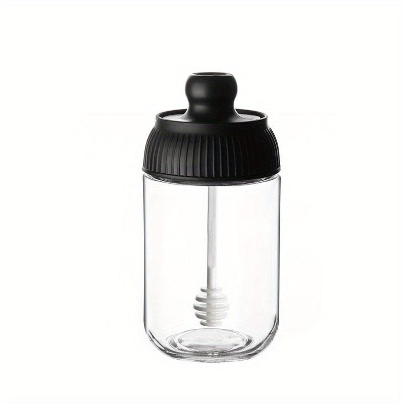 Glass Seasoning Box With Spoon Lid Honey Bottle All in One Kitchen Supplies