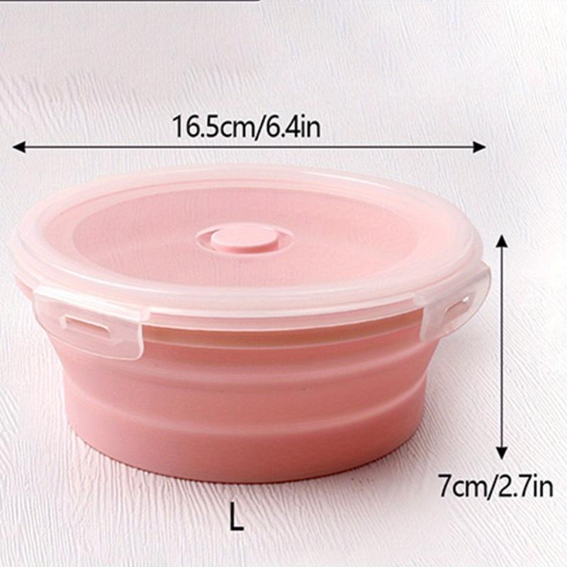 Portable Telescopic Lunch Box Collapsible Silicone Food Storage Container