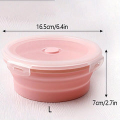 Portable Telescopic Lunch Box Collapsible Silicone Food Storage Container