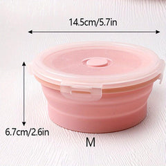 Portable Telescopic Lunch Box Collapsible Silicone Food Storage Container