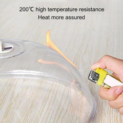2pcs Microwave Oven Splash Proof Cover Insulated Fresh-keeping Plate Cover