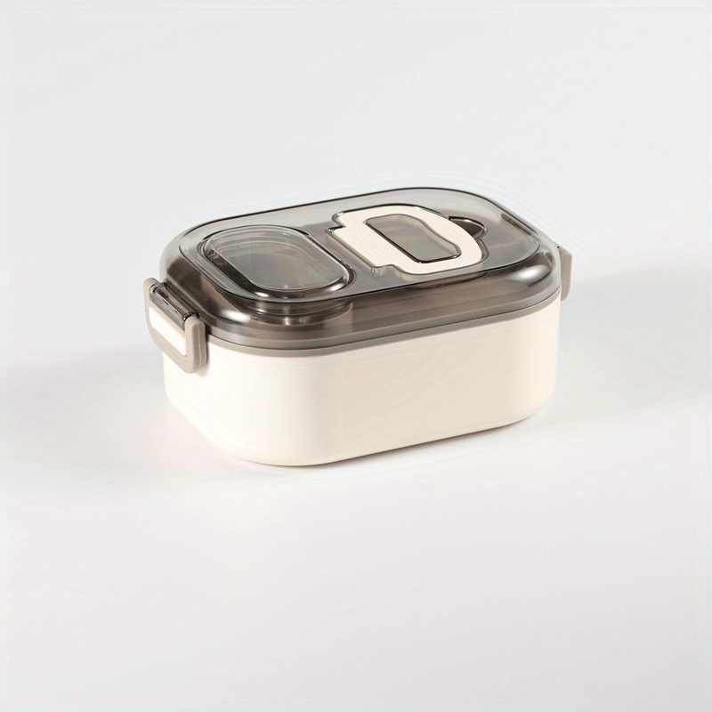 Leak Proof Plastic Lunch Boxes with Spoons, Double Layered, Stackable