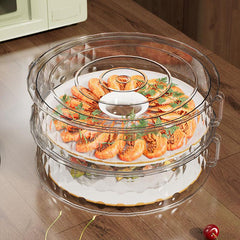Dust-proof Insulated Serving Cover with Lid Transparent