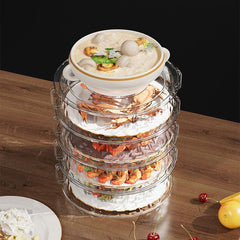 Dust-proof Insulated Serving Cover with Lid Transparent