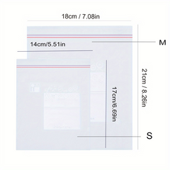 Double Sealing Strips Food Storage Bags 30pcs