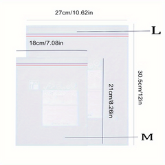 Double Sealing Strips Food Storage Bags 30pcs