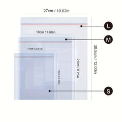 Double Sealing Strips Food Storage Bags 30pcs