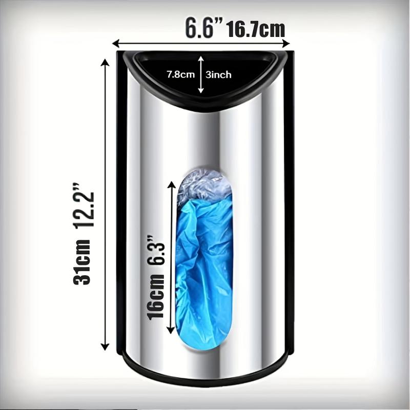 Wall Mount Grocery Bag Holder Plastic Bag Dispenser Organizer Stainless Steel