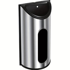 Wall Mount Grocery Bag Holder Plastic Bag Dispenser Organizer Stainless Steel