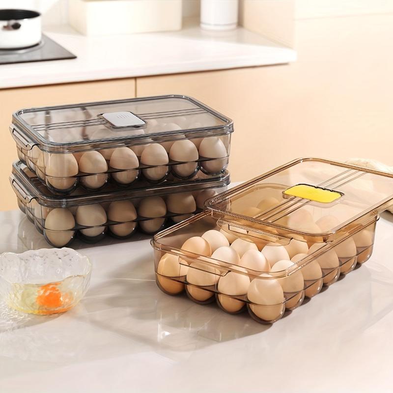 Reusable Egg Storage Box Leak Proof Flip Top Lid Hand Wash