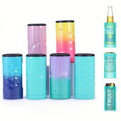 Stainless Steel Can Cooler Beer Tumbler 12oz Insulated 3-in-1 Drinkware