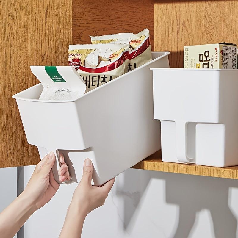 Storage Box With Handle Kitchen Cabinet Snack Sundries Storage Basket