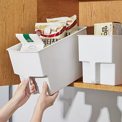 Storage Box With Handle Kitchen Cabinet Snack Sundries Storage Basket