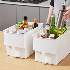 Storage Box With Handle Kitchen Cabinet Snack Sundries Storage Basket