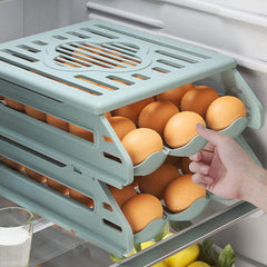 Egg Rolling Box for Refrigerator Storage, Holds 18-21 Eggs
