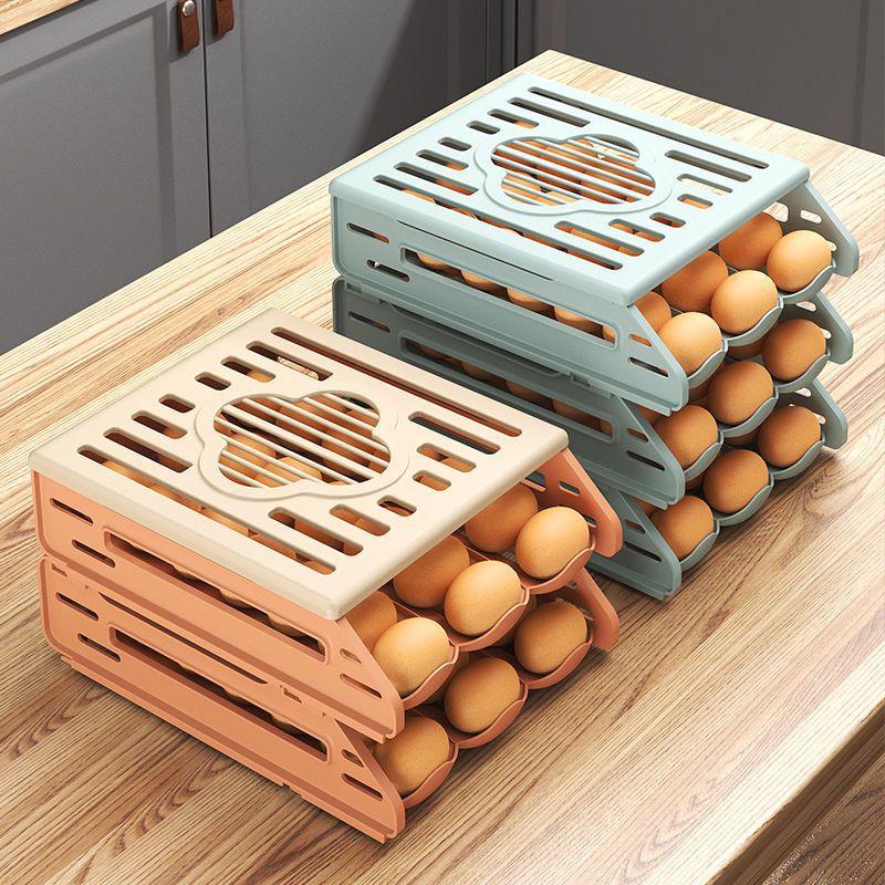Egg Rolling Box for Refrigerator Storage, Holds 18-21 Eggs