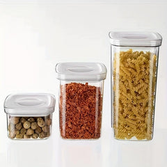 Square Food Storage Containers With Lids Airtight Jars