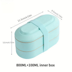 2 Layer Leakproof Bento Box w/ Spoon