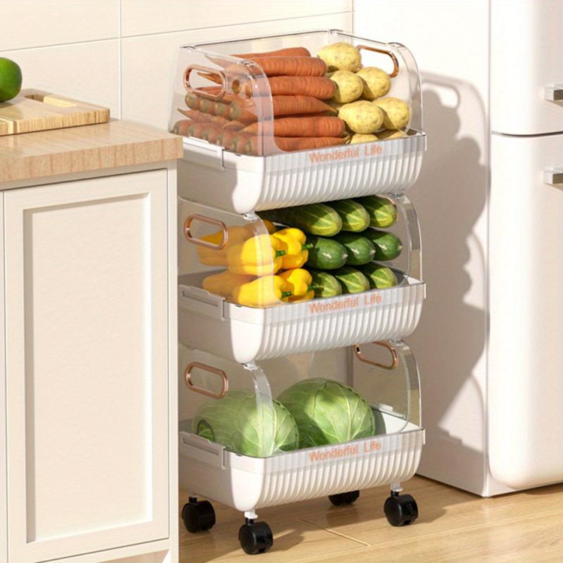 Plastic Stroller Storage Rack Floor/Wall Mountable Shelf