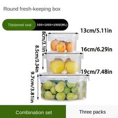 4pcs Plastic Refrigerator Storage Box Fresh Keeping Bento Box