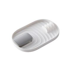 Pot Lid Shovel Storage Rack Chopping Board Holder with Drain Tray