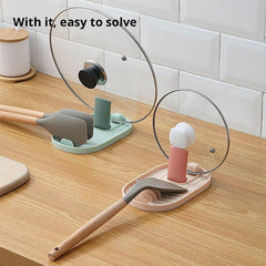 Pot Lid Shovel Storage Rack Chopping Board Holder with Drain Tray