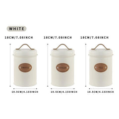 Retro Tea Jar Set - Metal Storage Containers