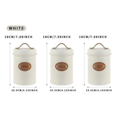 Retro Tea Jar Set - Metal Storage Containers