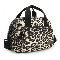 Leopard Printed Lunch Bag Women Adjustable Strap Leakproof Insulated Lunch Box
