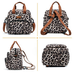 Leopard Printed Lunch Bag Women Adjustable Strap Leakproof Insulated Lunch Box