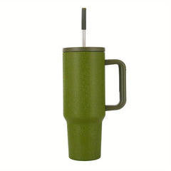 Stainless Steel Glitter Tumbler with Lid and Straw