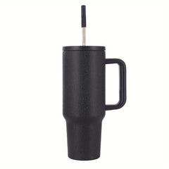 Stainless Steel Glitter Tumbler with Lid and Straw