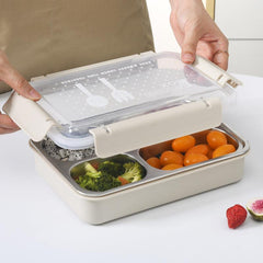 Stainless Steel Insulated Lunch Box with 4 Compartment Grids