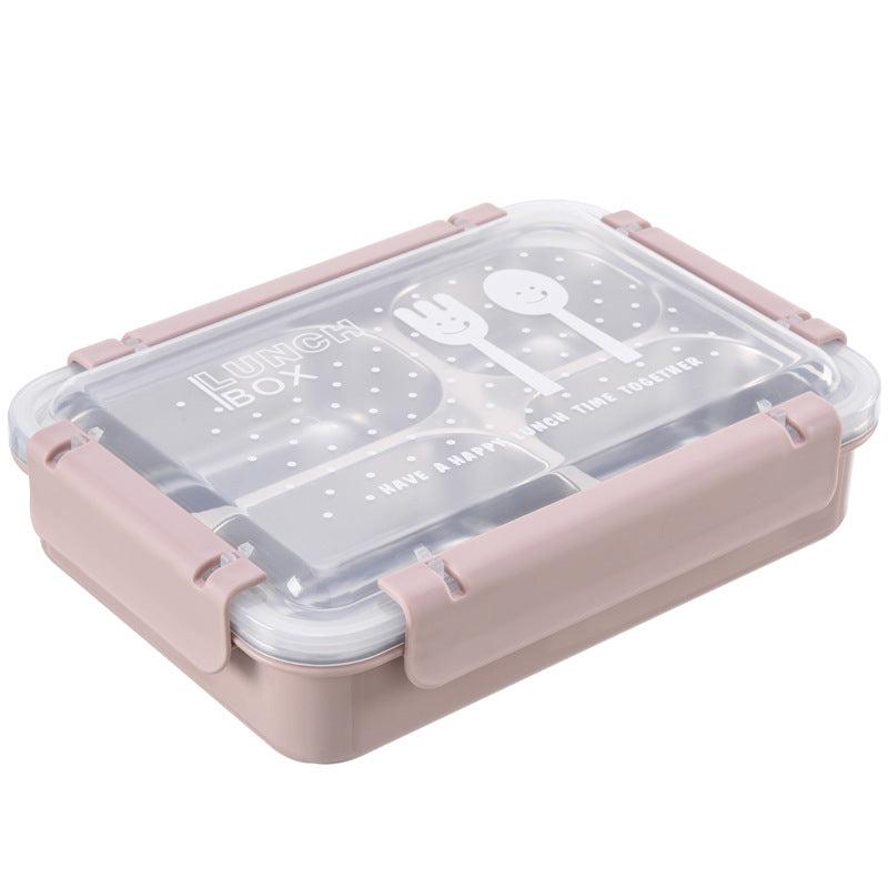 Stainless Steel Insulated Lunch Box with 4 Compartment Grids